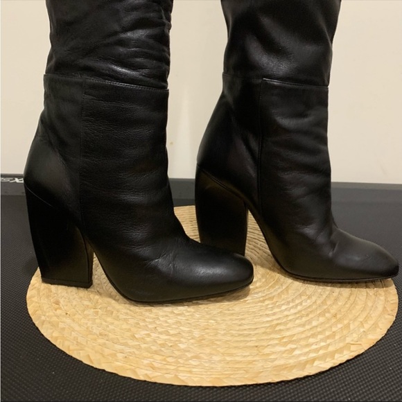 Maria Bratons Made In Spain Leather 21''Knee High Drawstring Classy TimelessBoot - Picture 2 of 8